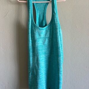 Lululemon Aqua Heather Racerback Tank- small stain on bottom